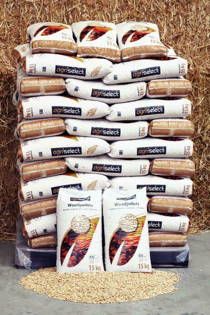 Agriselect Virgin  houtpellets 100% Naaldhout 15kg, Huis en Inrichting, Kachels, Ophalen, Nieuw, Hout, Pelletkachel