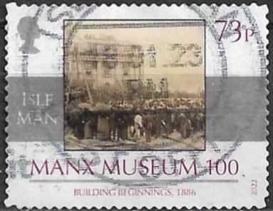 Eiland Man 2022 mi.2853 MANX MUSEUM nom. 73p, Ophalen of Verzenden, Gestempeld