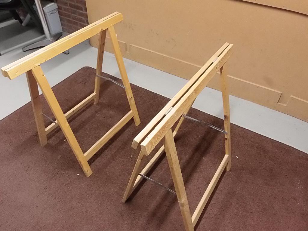 schragentafel MDF, Antiek en Kunst, Ophalen