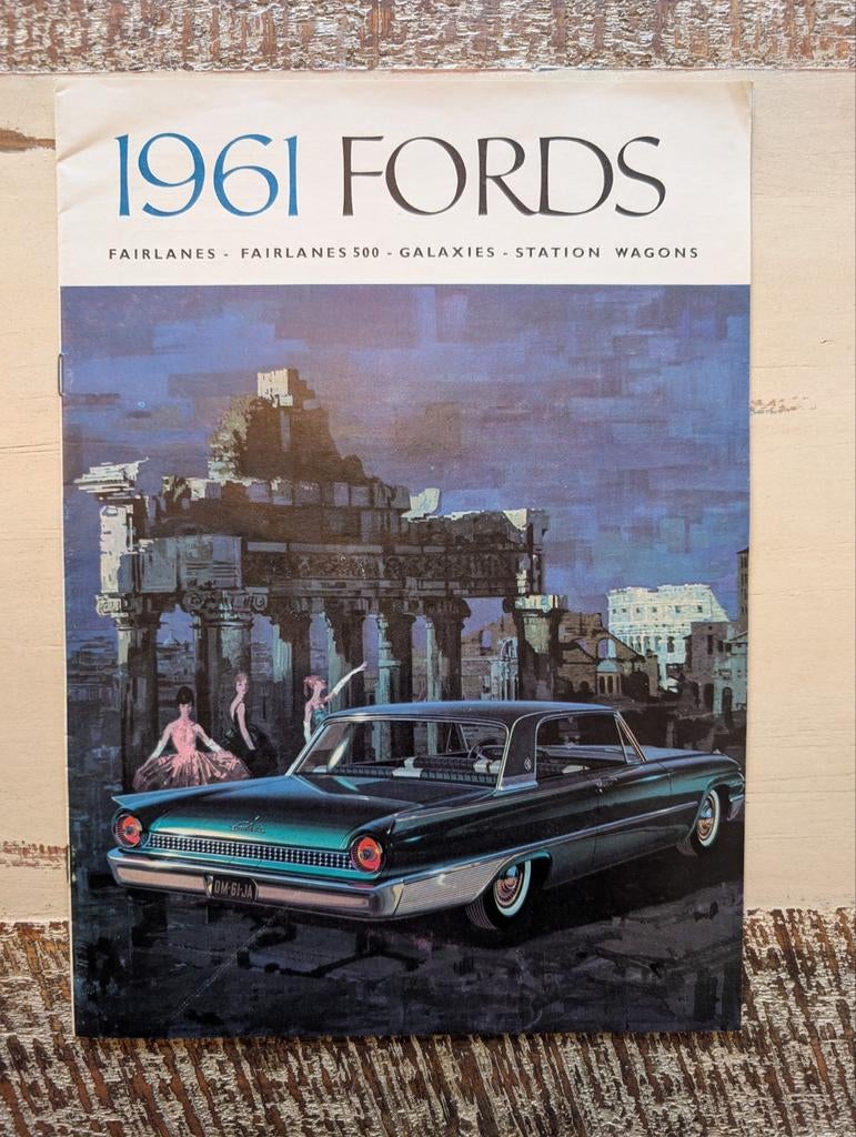 Originele Ford brochure 1961 – Fairlane / Galaxie / Station, Ophalen of Verzenden, Gelezen, Ford