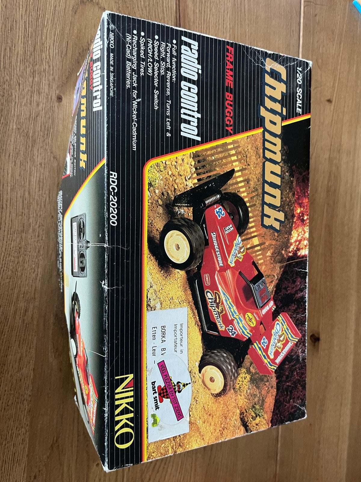 Nikko Chipmunk RC Auto 1:20 Schaal - Vintage Frame Buggy, Hobby en Vrije tijd, Elektro, Auto offroad, Ophalen of Verzenden, Zo goed als nieuw