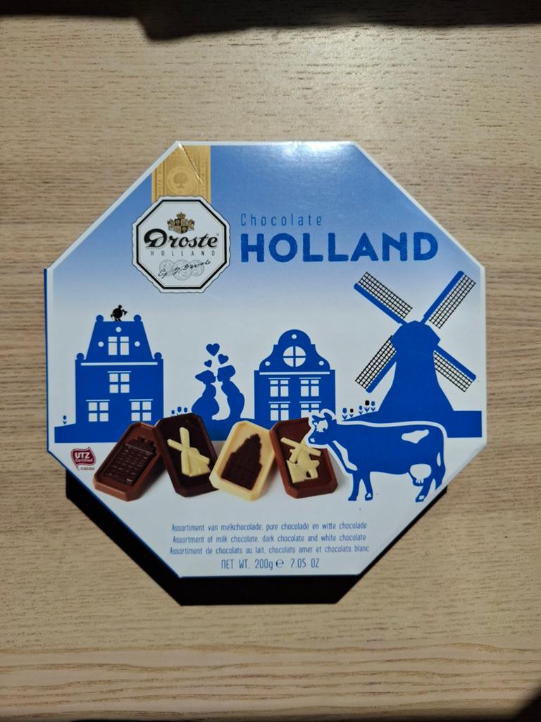 Droste achthoekige doos, Verzamelen, Ophalen of Verzenden, Gebruikt, Verpakking