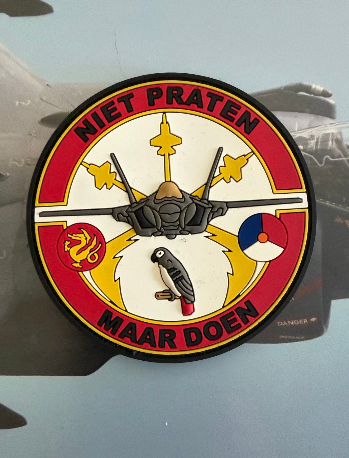 F-35 Patch 322 squadron Rnlaf, Verzamelen, Ophalen of Verzenden, Luchtmacht, Nederland, Embleem of Badge