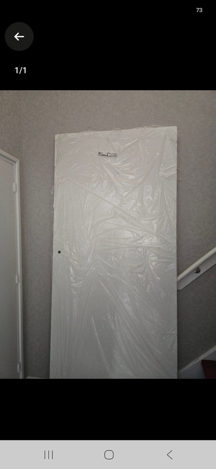 Nieuwe witte brandwerende binnendeur, nog in verpakking, Ophalen