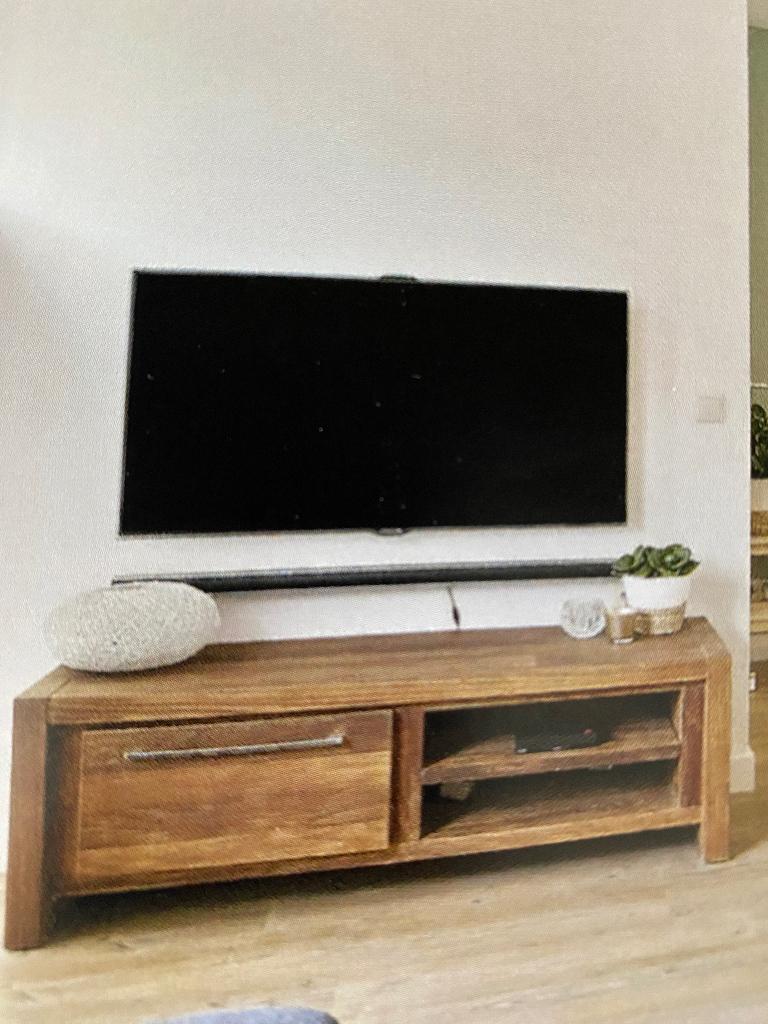 Tv kast mangohout, Ophalen, Gebruikt, Minder dan 100 cm, 25 tot 50 cm