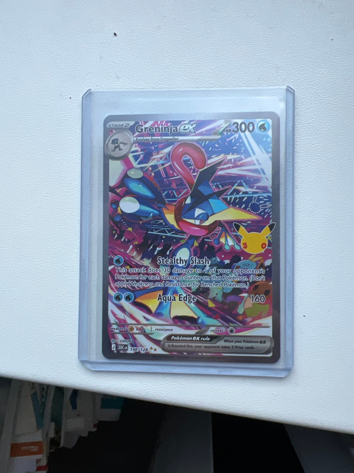 Greninja ex Pokemon kaart 128/148, Ophalen of Verzenden, Zo goed als nieuw, Losse kaart
