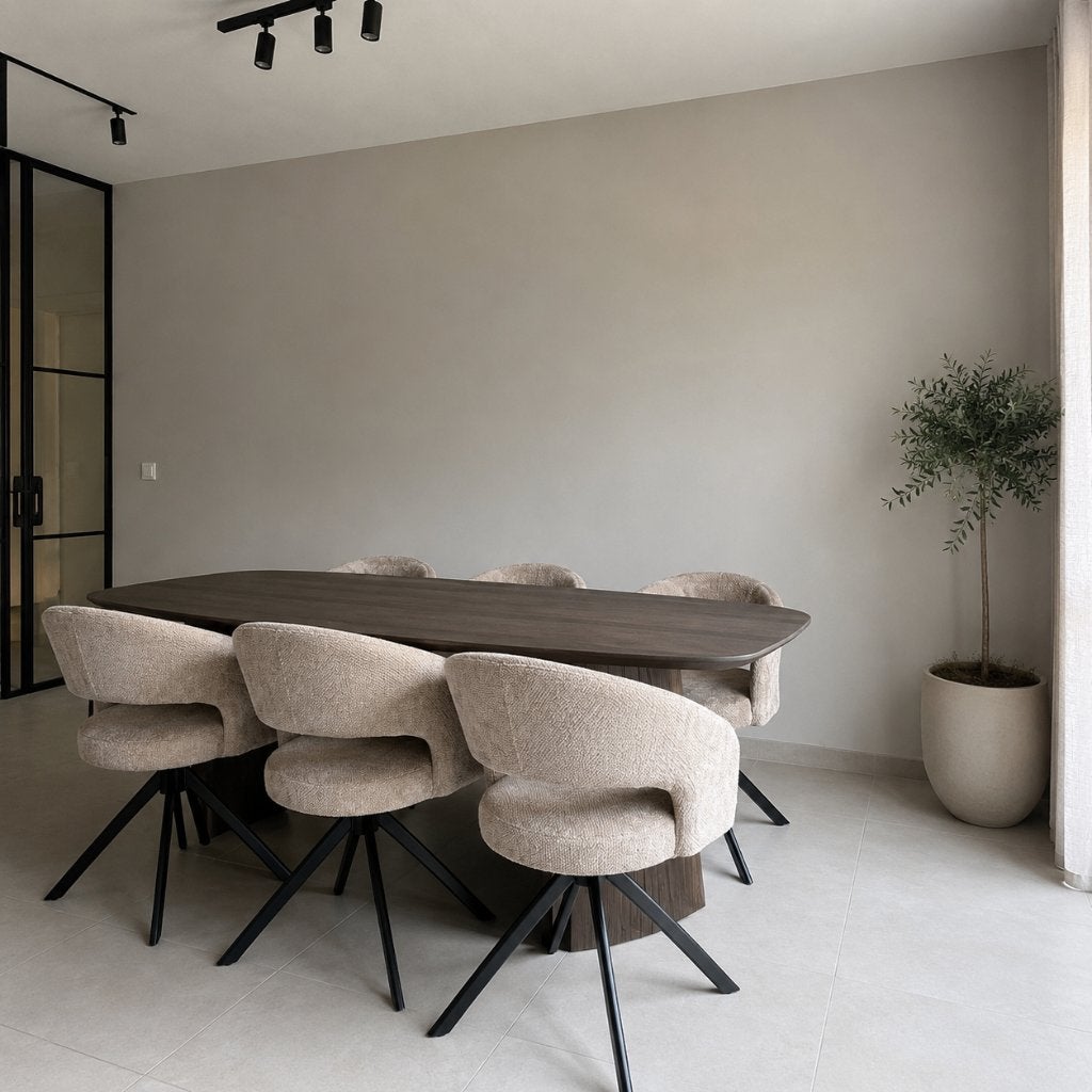 Eetkamerstoelen Draaibaar Set van 6 | Nieuwe Luxe Stoelen, Hotel Chique, Japandi, Draaibare Stoelen, Moderne Kuipstoelen, Overige kleuren