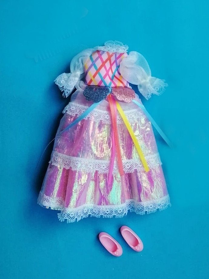Lady Lovely Locks jurk met originele schoenen vintage barbie, Ophalen of Verzenden, Gebruikt