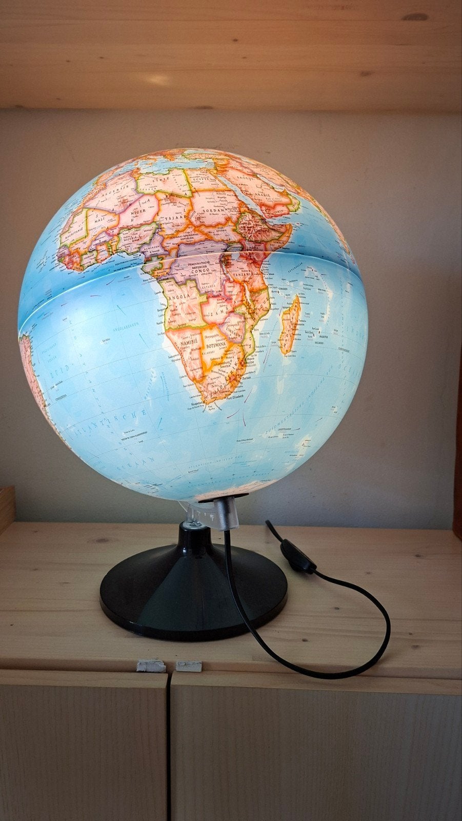 Verlichte Wereldbol - Educatief en Decoratief, Ophalen of Verzenden