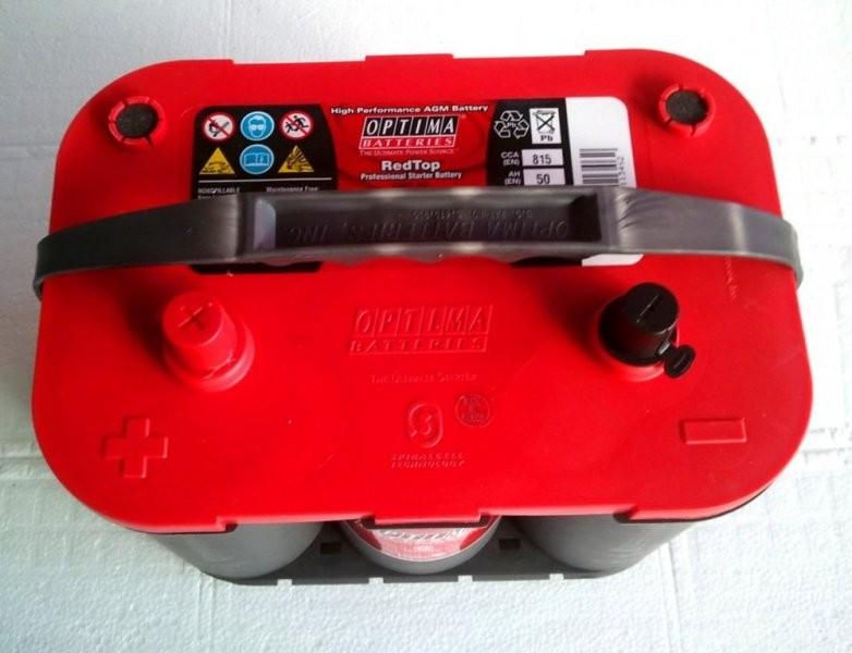 Optima Redtop Accu - Zo goed als nieuw 12v 50ah, Ophalen, Gebruikt