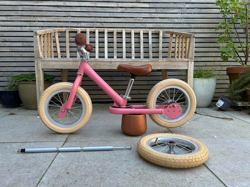 Trybike steel 2 in 1 loopfiets rose, Fietsen en Brommers, Fietsen | Kinderfietsjes, Ophalen, Zo goed als nieuw, Minder dan 16 inch