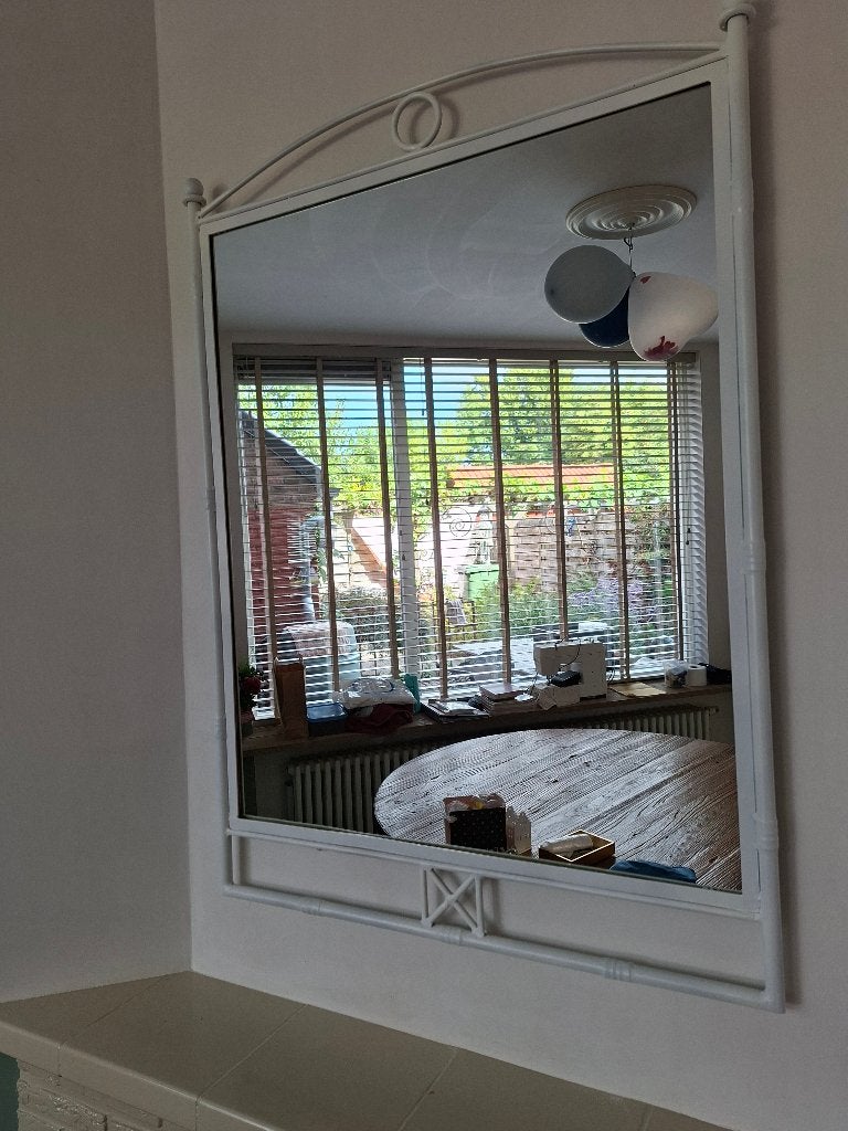 spiegel in metalen frame, Ophalen, Gebruikt, Minder dan 100 cm, Rechthoekig