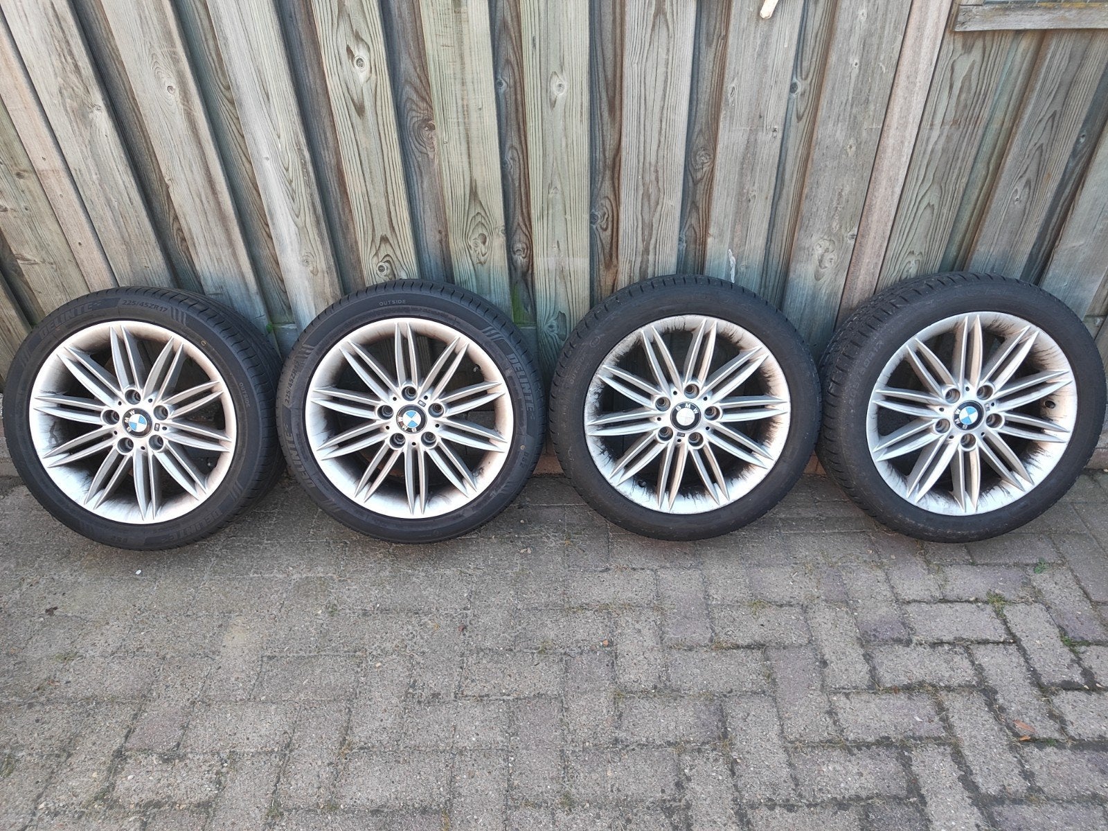 BMW 1 serie 207M wielen velgen 17 inch E81 E87 E82 breedset, Ophalen, Gebruikt