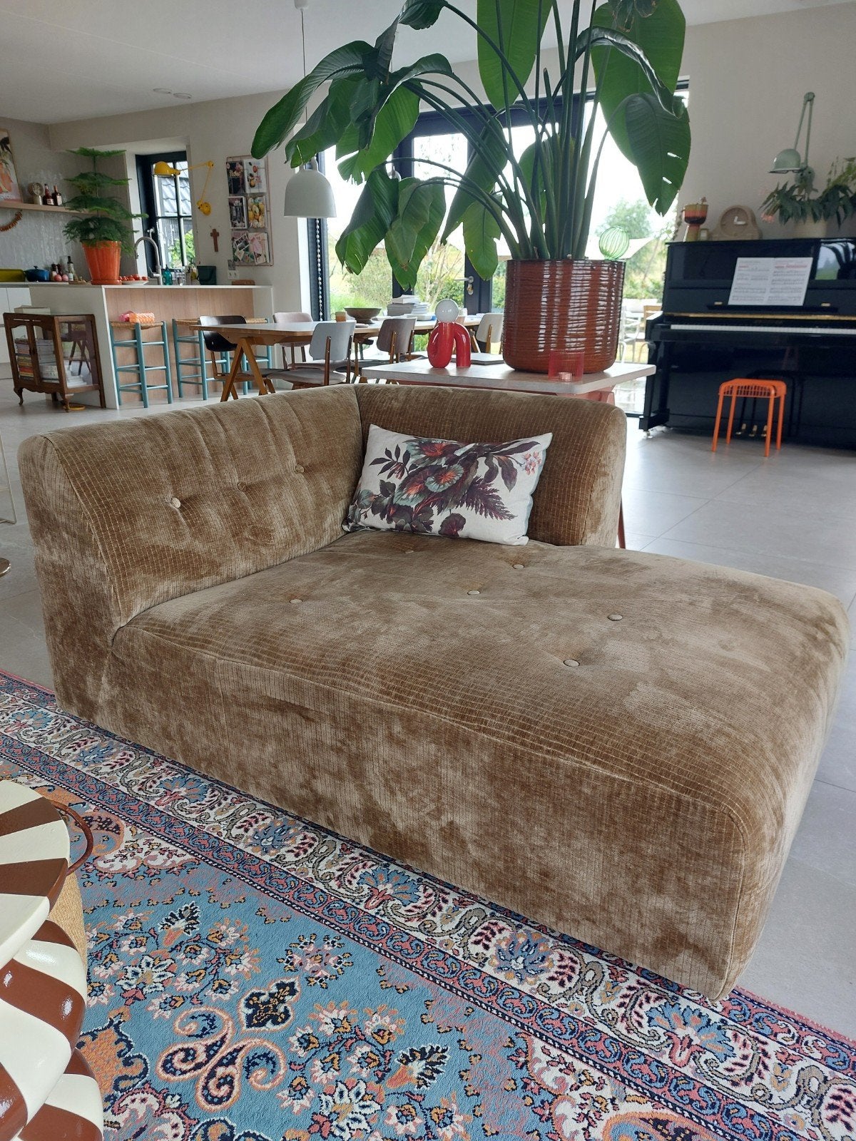 HKLIVING vint aged gold chaise longue, Huis en Inrichting, Banken | Sofa's en Chaises Longues, Gebruikt, Eenpersoons, Ophalen of Verzenden