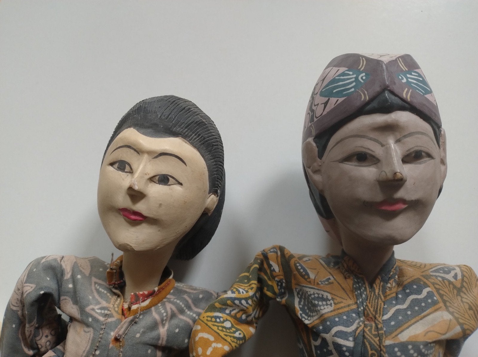 Prachtige vintage set Wayang Golek poppen, Antiek en Kunst, Ophalen of Verzenden