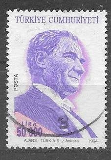 Turkije 1994  Ataturk, Verzenden, Overige landen, Gestempeld