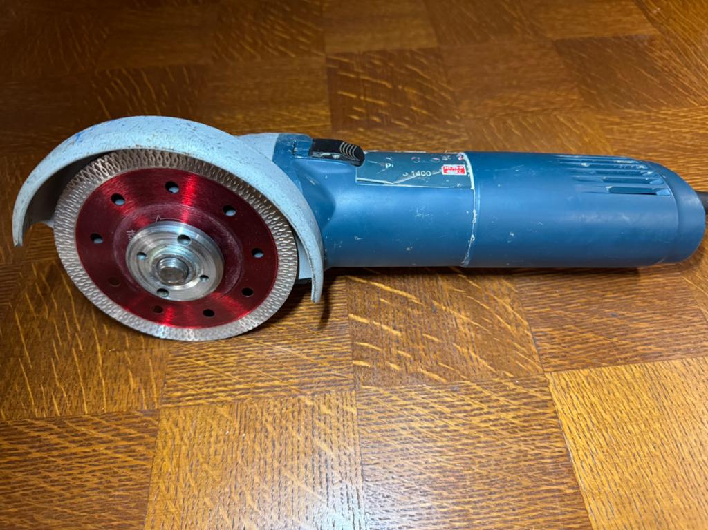 Bosch Blauw GWS1400 Haakse Slijper 125mm + Diamantschijf, Ophalen of Verzenden, Gebruikt, 1000 watt of meer, Haakse handslijpmachine