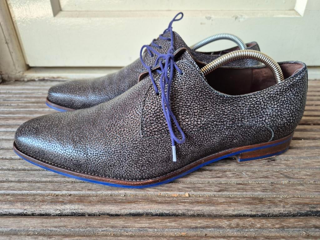 Floris van Bommel herenschoenen maat 44 / 9.5 nieuwstaat, Blauw, Floris van Bommel, Ophalen of Verzenden, Zo goed als nieuw