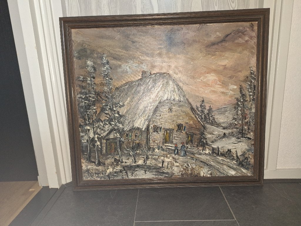 Olieschilderij van Körver, Antiek en Kunst, Ophalen, Origineel werk, Landschap