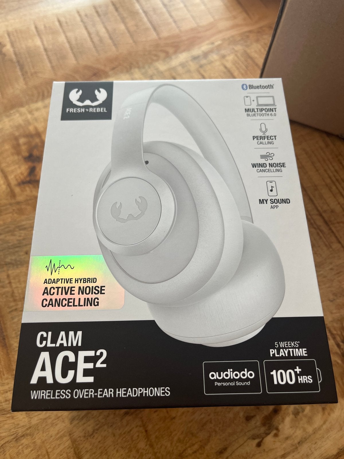 Fresh 'n Rebel Clam ANC Ace 2 Koptelefoon Ice Grey, Ophalen, Fresh 'n Rebel, Bluetooth, Nieuw