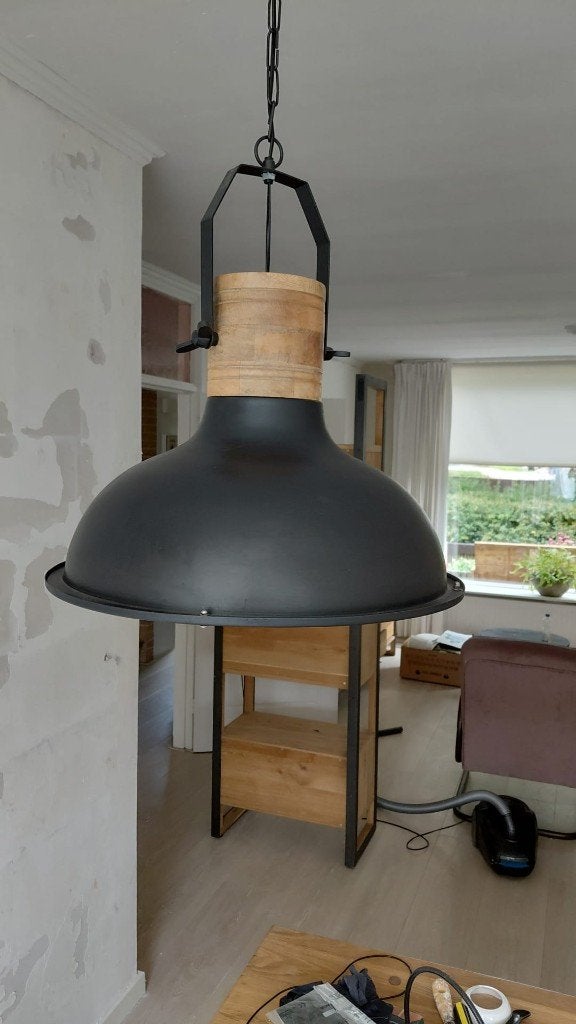 Hanglamp, Ophalen, Zo goed als nieuw, Metaal, Industriël
