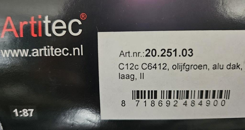 modeltreinen Artitec C12c C6412 met verlichting, Hobby en Vrije tijd, Overige merken, Gelijkstroom, Ophalen of Verzenden, Nieuw