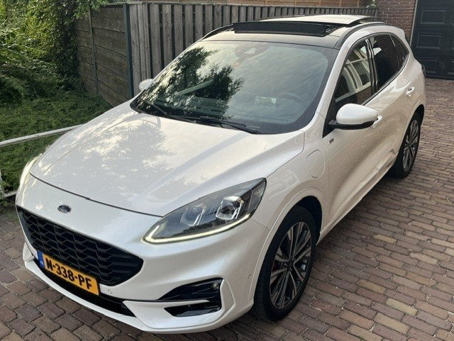Ford Kuga 2.5 Phev E-cvt 225pk 2022 Wit Metaal Kleur, Auto's, Ford, Startonderbreker, Zwart, 4 cilinders, Wit