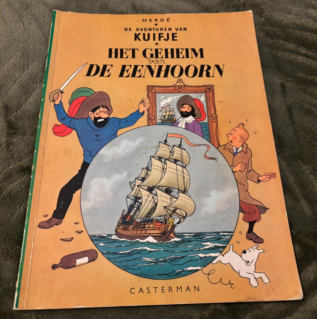 De avonturen van Kuifje strip: Het geheim v/d Eenhoorn 1951, Boeken, Eén stripboek, Ophalen of Verzenden, Gelezen