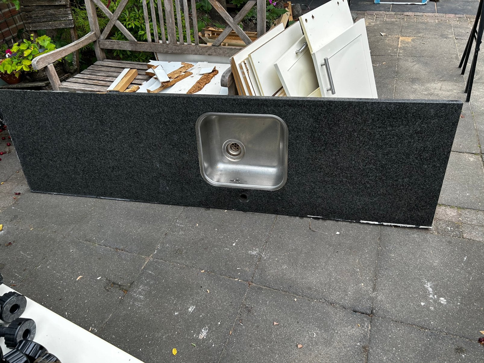 Graniet keukenblad natuursteen ( bijna gratis), Huis en Inrichting, Keuken | Keukenelementen, Ophalen, 50 tot 100 cm, Zo goed als nieuw