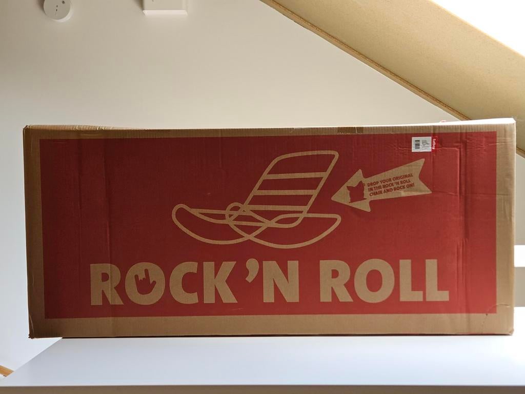 Fatboy Rock n roll, stoel voor zitzak. Zwart frame., Tuin en Terras, Verzenden, Nieuw