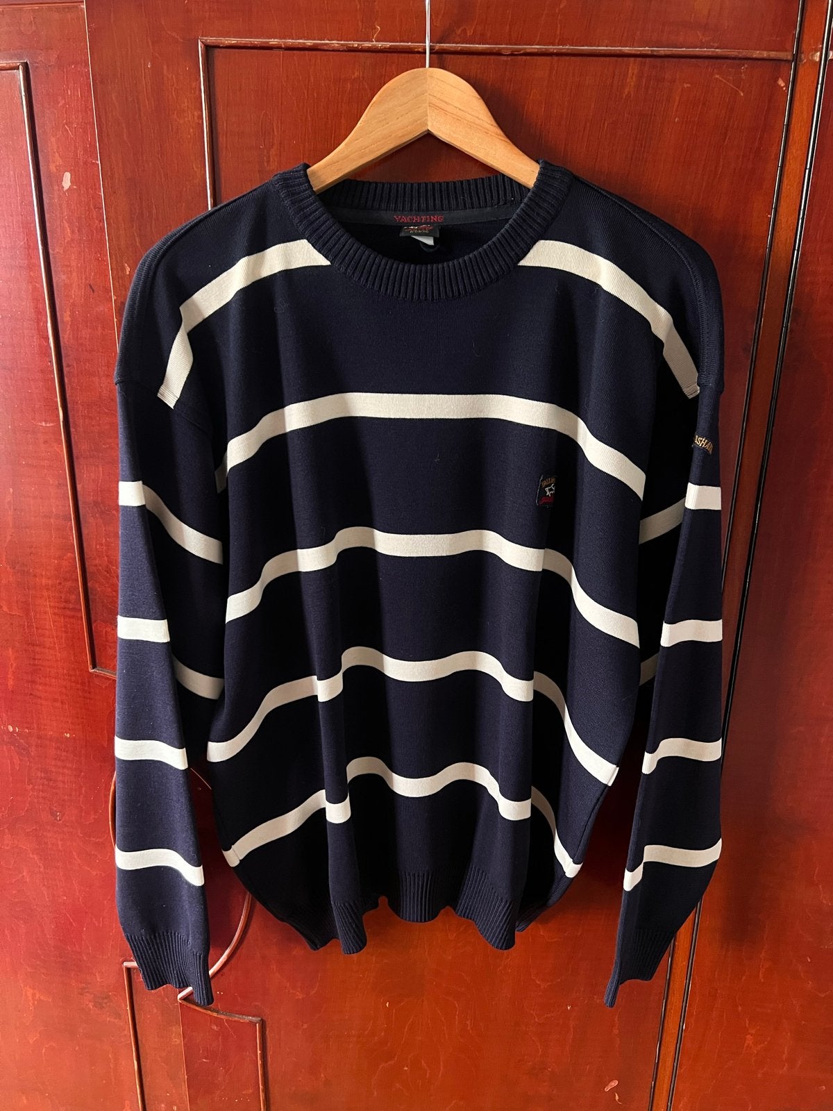 Paul & Shark Yachting Trui - Donkerblauw met witte strepen L, Kleding | Heren, Ophalen of Verzenden, Gedragen, Maat 52/54 (L)