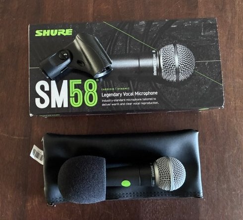 2x Shure SM58-LCE microfoons – tegen meerprijs XLR Kabel, Ophalen, Gebruikt, Zangmicrofoon
