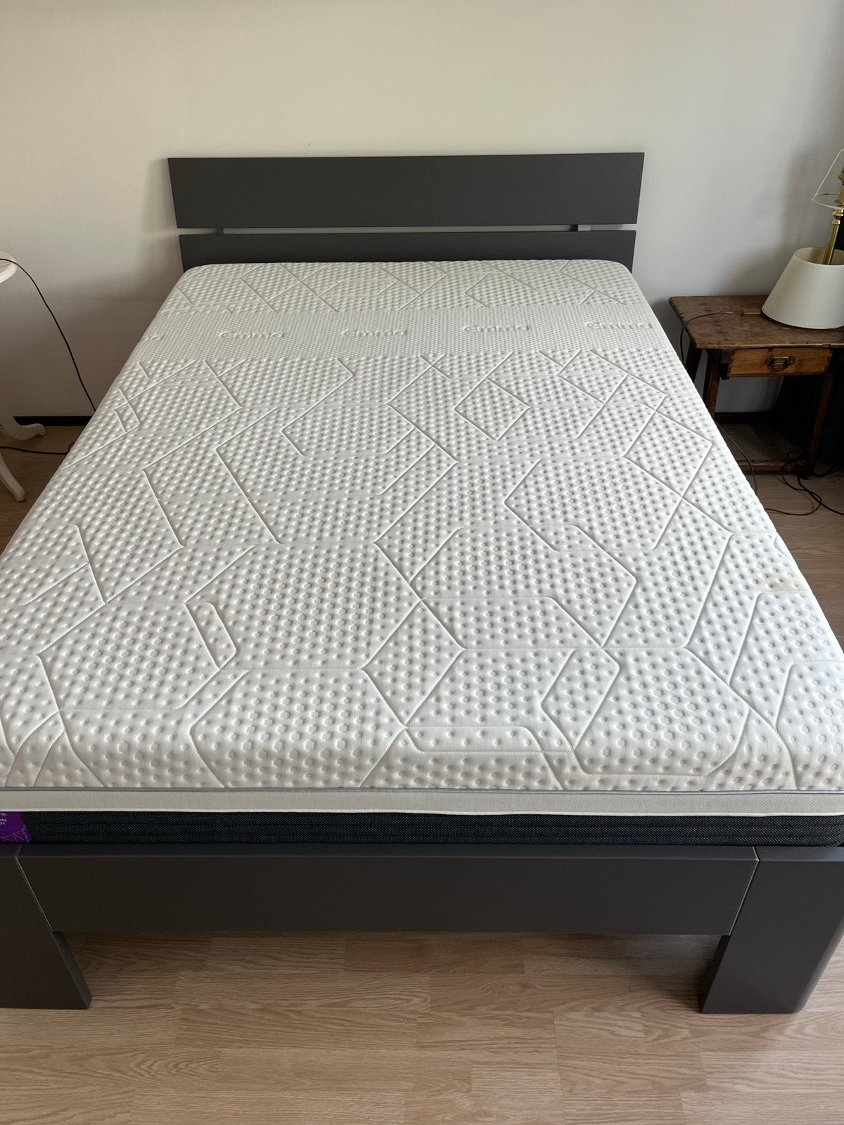Emma bed met Emma matras 160 breed - Zo goed als nieuw, Ophalen, Zo goed als nieuw, Tweepersoons, 160 cm