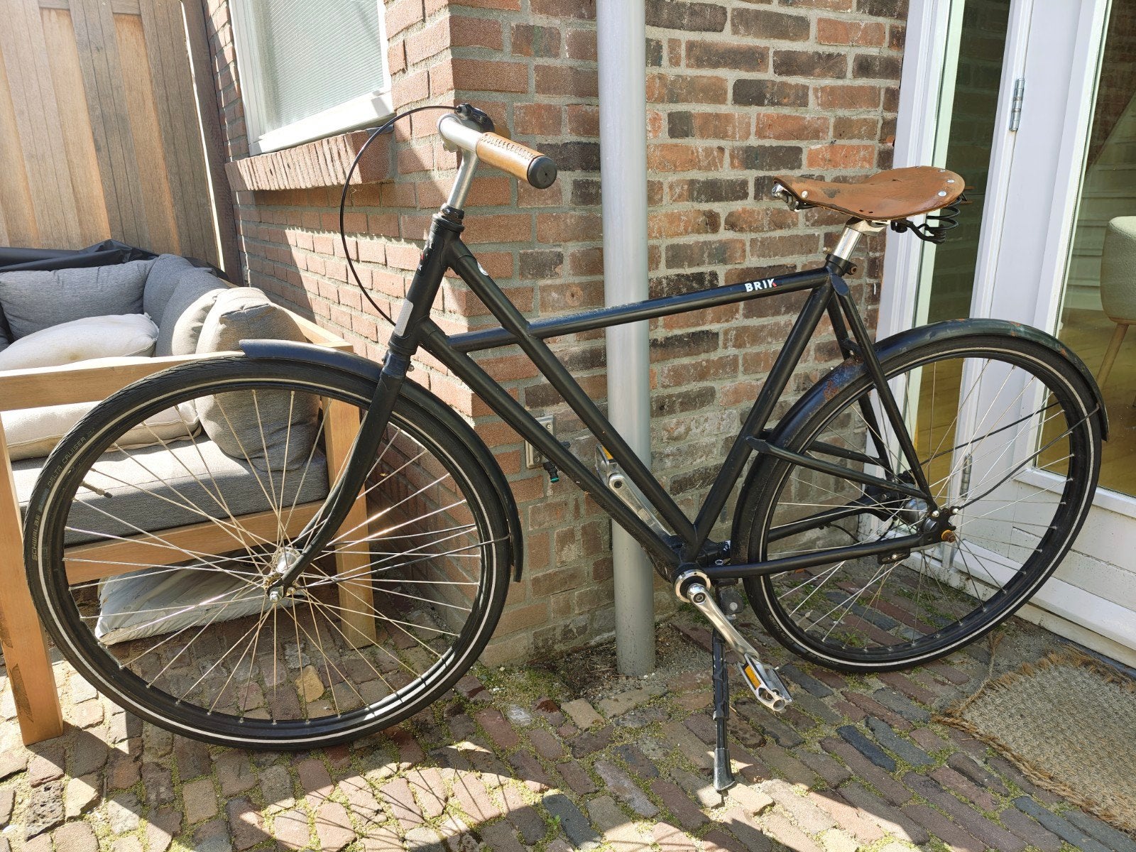 Brik Sec kruisframe fiets frame hoogte 57cm, Terugtraprem, Gebruikt, Versnellingen, 53 tot 57 cm