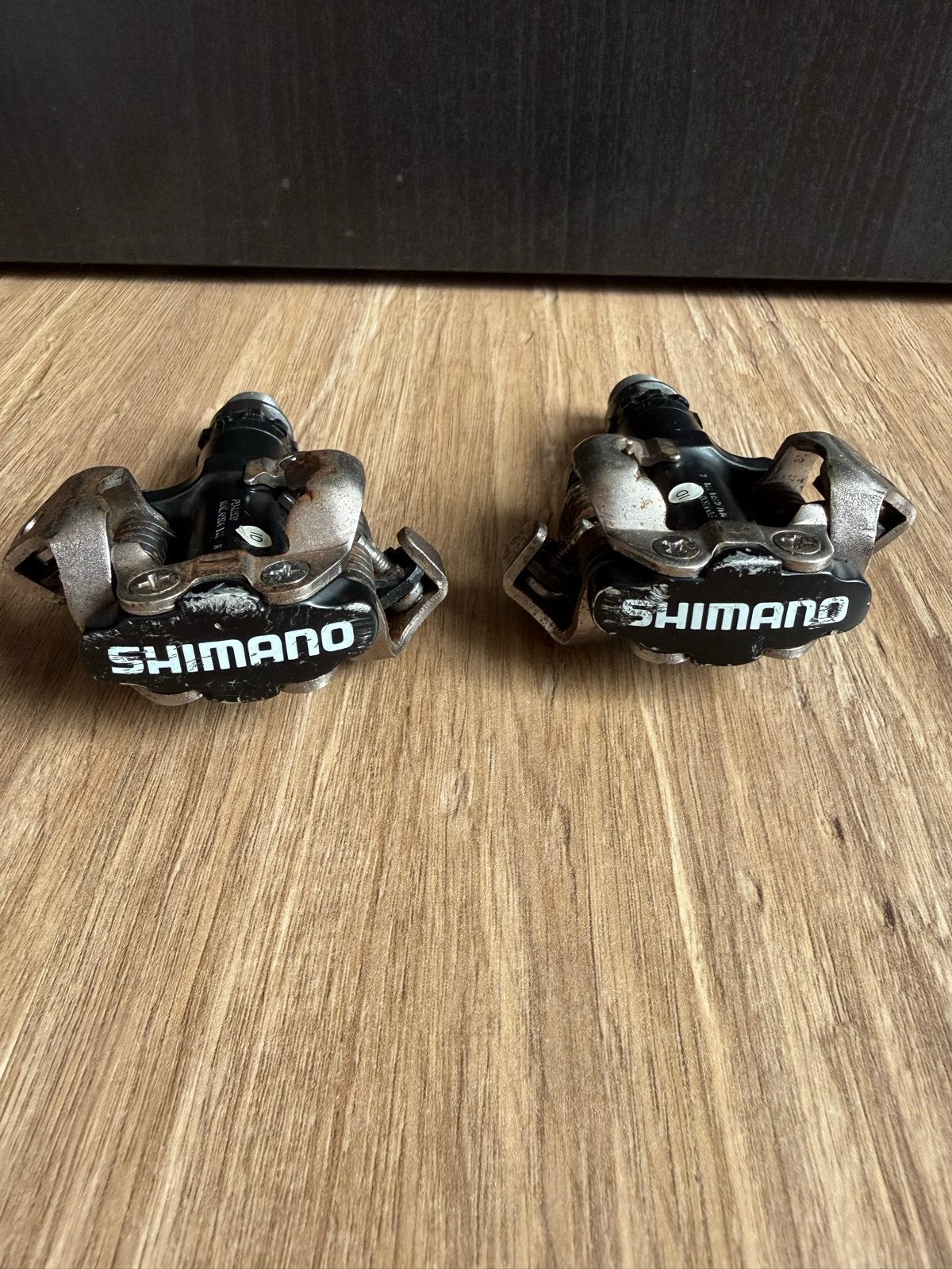 Shimano SPD Pedalen PD-M520L - Gebruikt maar functioneel, Crankstel of Pedalen, Gebruikt, Staal, Ophalen of Verzenden