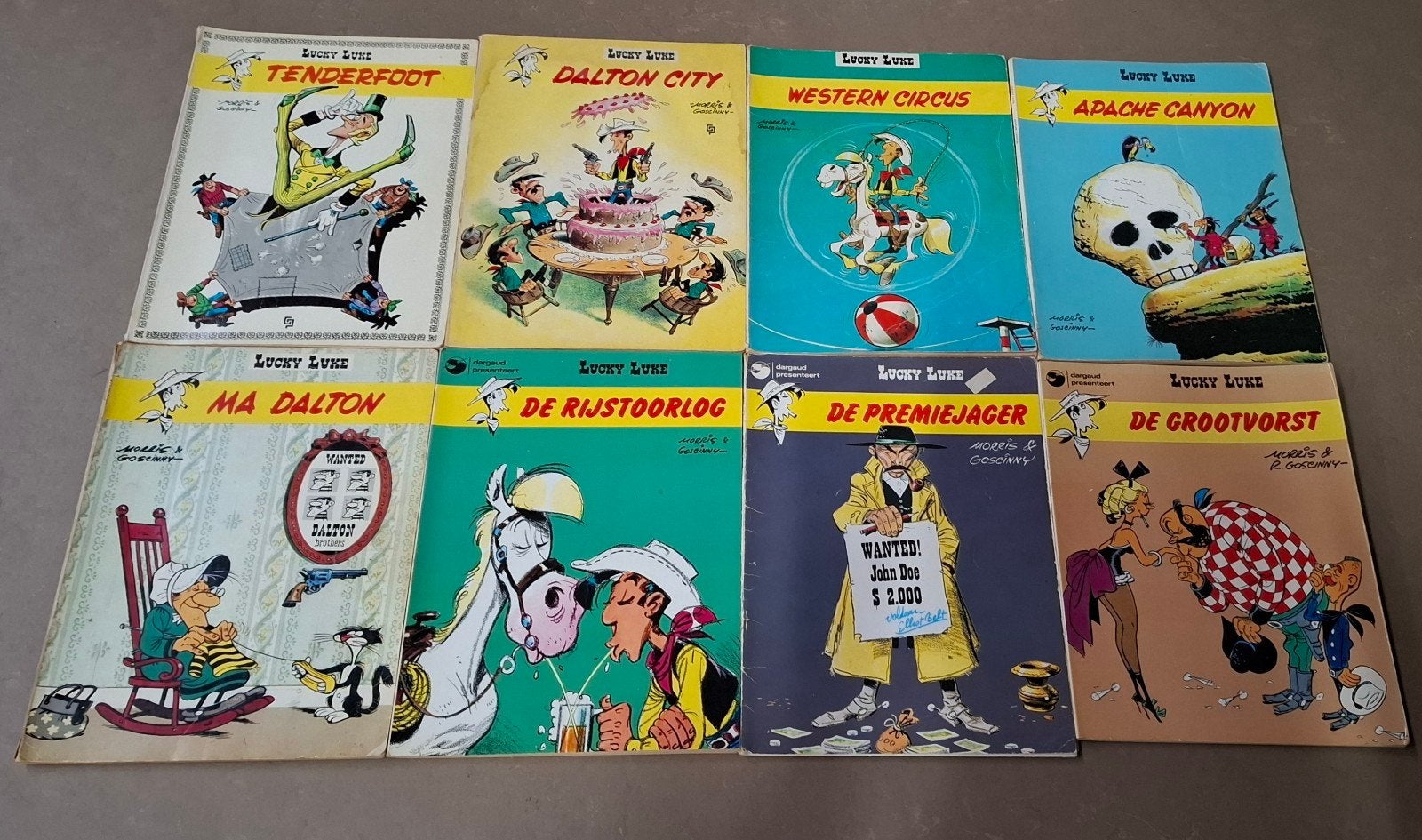 8 x Lucky Luke / Geïllustreerde Pers / Amsterdam Boek, Meerdere stripboeken, Ophalen of Verzenden, Gelezen, Morris & Goscinny