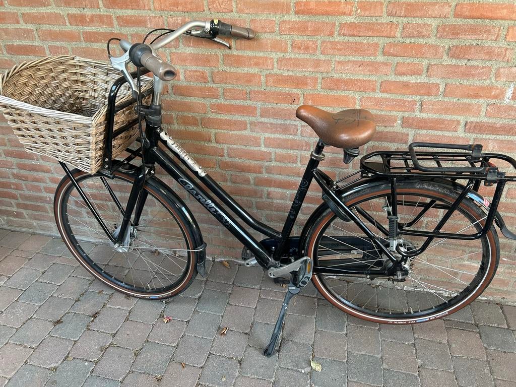 Damesfiets Miss Grace - Zwart met mand, Versnellingen, Trommelrem, Ophalen, Overige merken