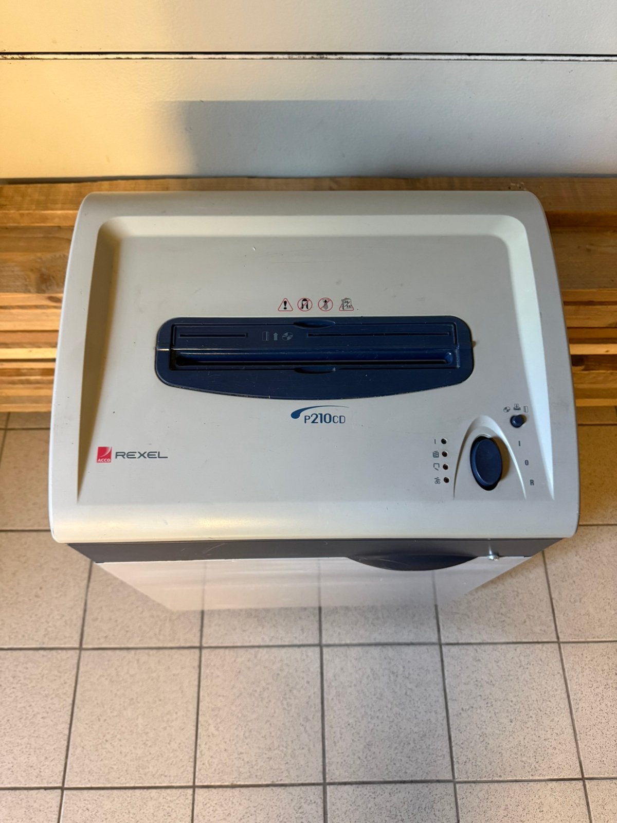 Rexel P210 CD shredder, Ophalen, Gebruikt
