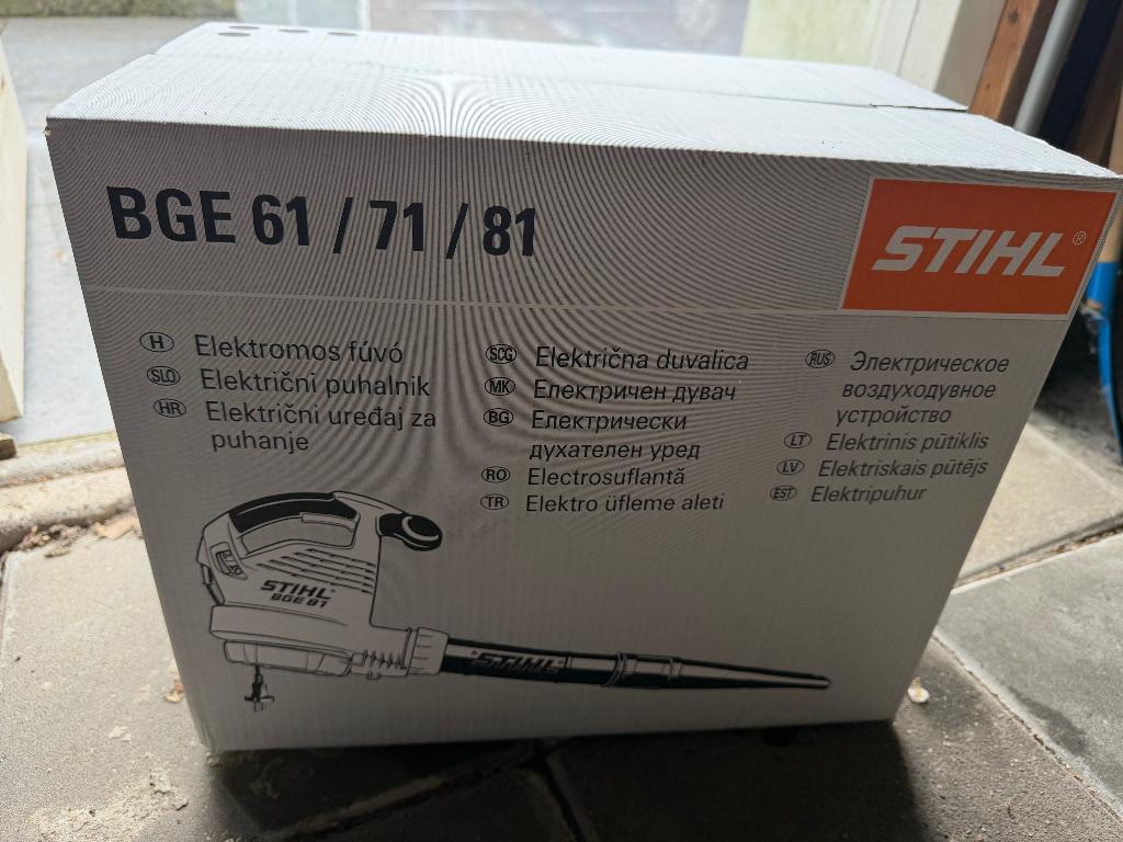 Stihl BGE71 bladblazer - Nieuw in doos!, Stihl, Handgedragen, Nieuw, Ophalen of Verzenden
