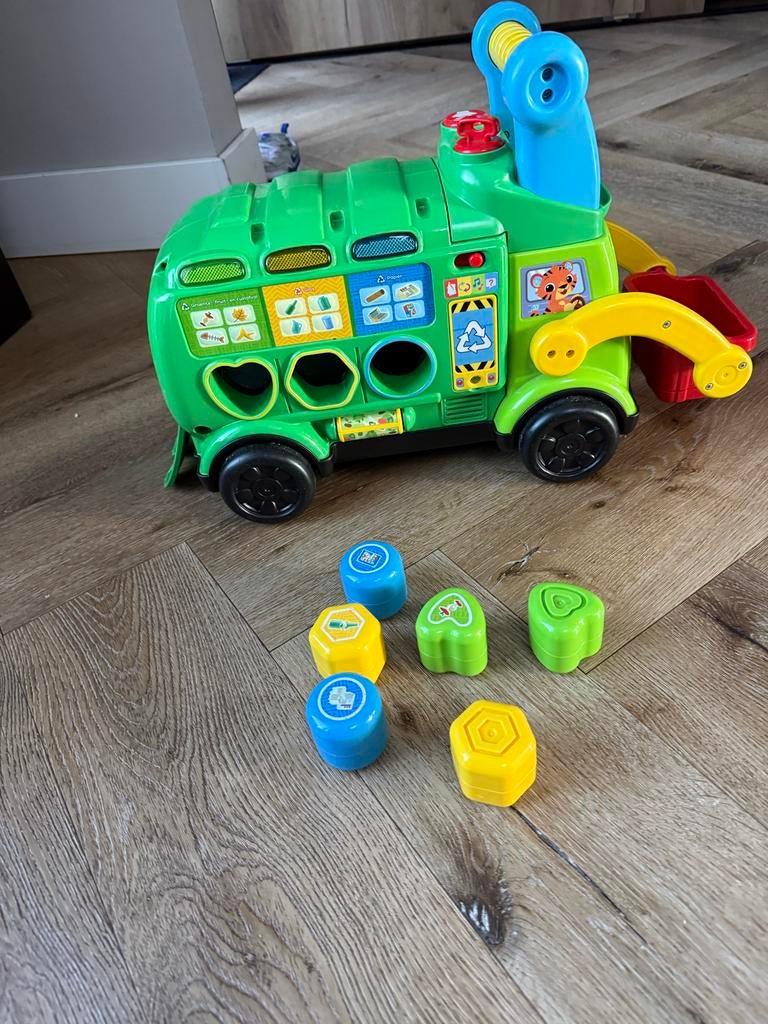VTech Vormenstoof Vuilniswagen met Vormen, Kinderen en Baby's, Ophalen of Verzenden, Zo goed als nieuw, Jongen of Meisje