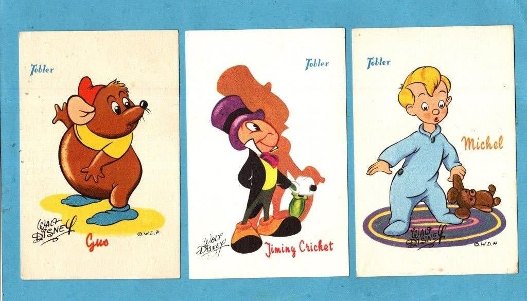 3x Disney ansichtkaarten: Gus, Japie Krekel, Michel / W259, Verzenden, 1940 tot 1960, Ongelopen, Sterren en Beroemdheden