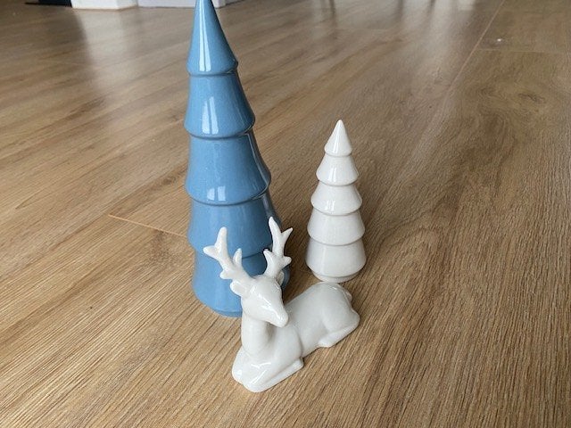 Kerst Decoratie van Keramiek zgan, Ophalen of Verzenden, Zo goed als nieuw