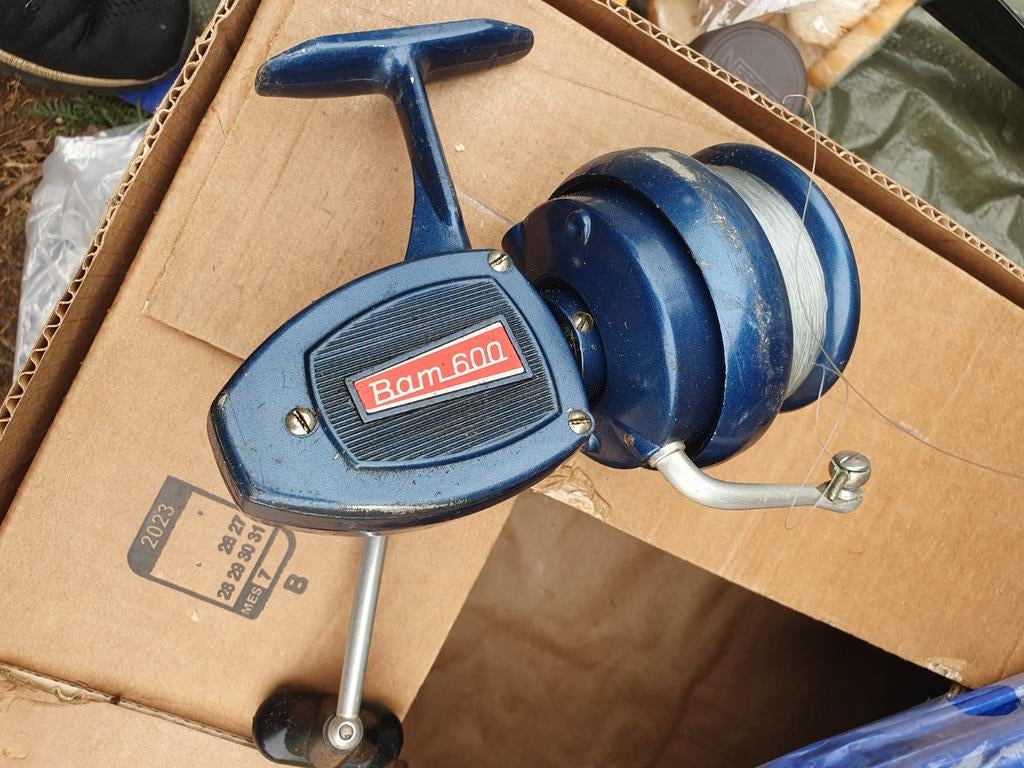 Vintage Bam 600 vismolen - Blauw, Gebruikt, Ophalen of Verzenden