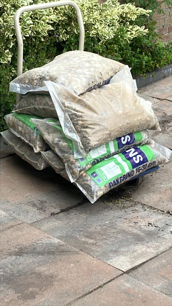 Dakgrind, Ophalen, Nieuw