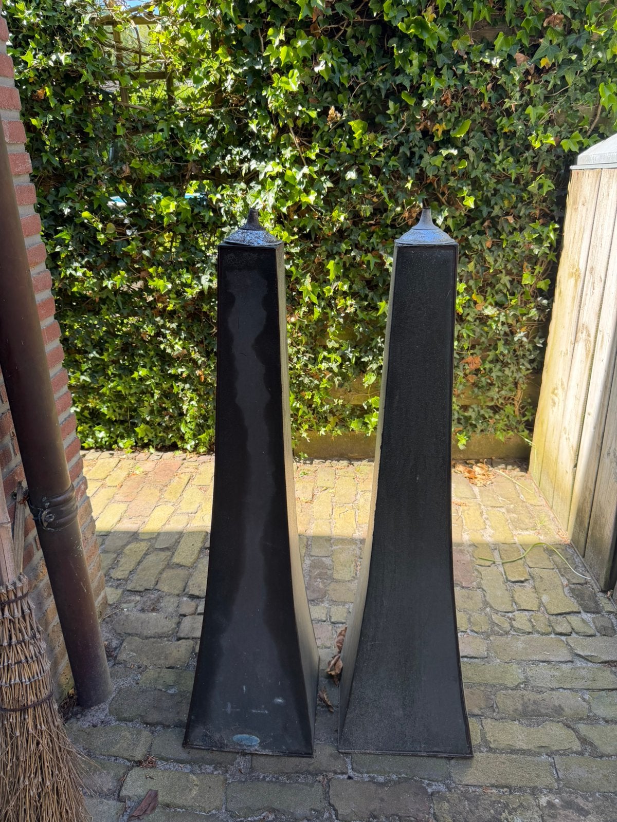 2 metalen fakkels, Ophalen of Verzenden, Zo goed als nieuw