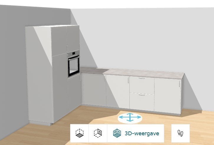Italiaanse keuken Linea Quattro B1 greeploos Ikea composiet, Ophalen, Overige kleuren, Overige typen, Nieuw