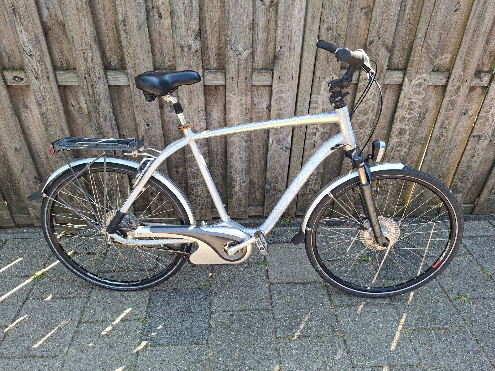 Omgebouwde Elektrische Fiets. Framemaat 60., Gebruikt, Versnellingen, 57 tot 61 cm, Trommelrem