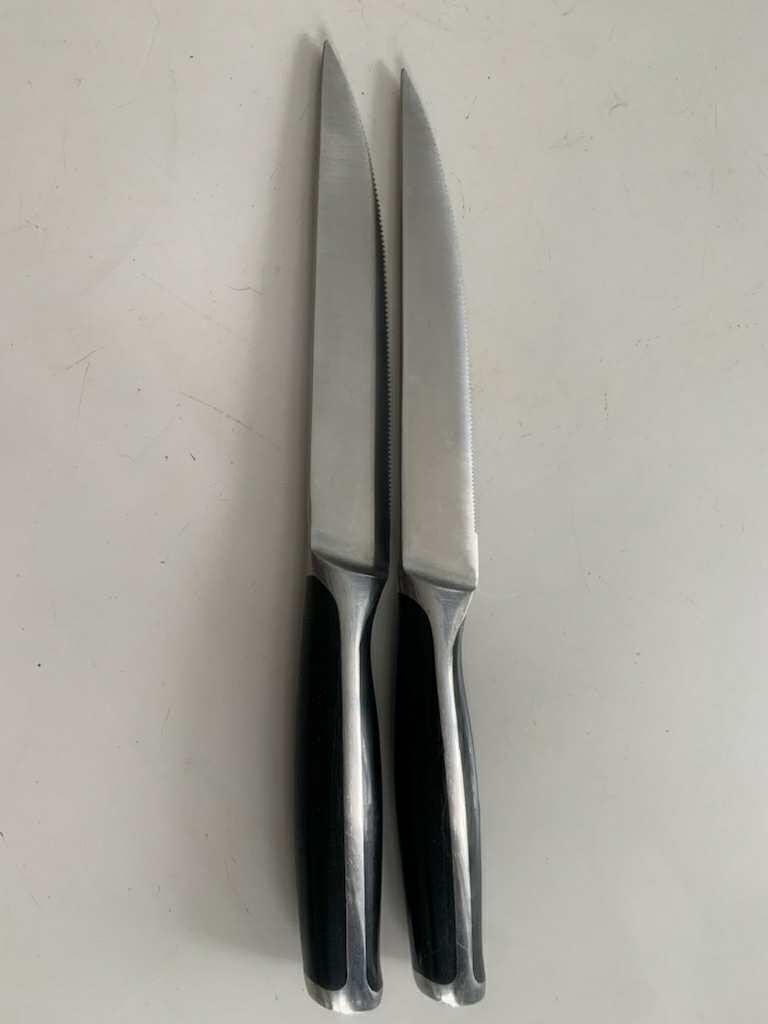 Sabatier Steakmessen roestvrij staal - set van 2, Ophalen of Verzenden, Zo goed als nieuw, Rvs of Chroom, Overige merken
