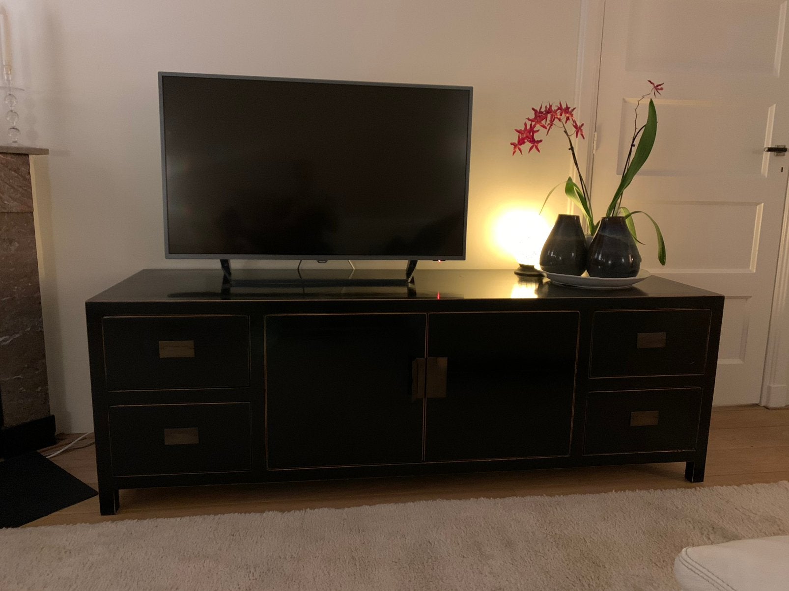Mooie zwarte chinese dressoir, Ophalen, Gebruikt, 150 tot 200 cm, Chinees