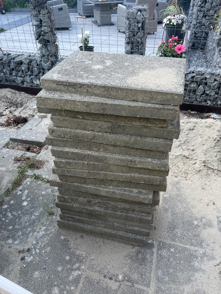 Betontegels 60x40x6 en rode straatklinkers, Tuin en Terras, Ophalen, Gebruikt, Beton, Klinkers